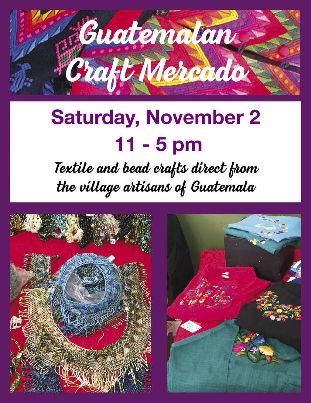 Frank Bette Center For the Arts Discover the Vibrant Guatemalan Craft Mercado at Frank Bette Center For the Arts in Alameda  promotion flier on Digifli com