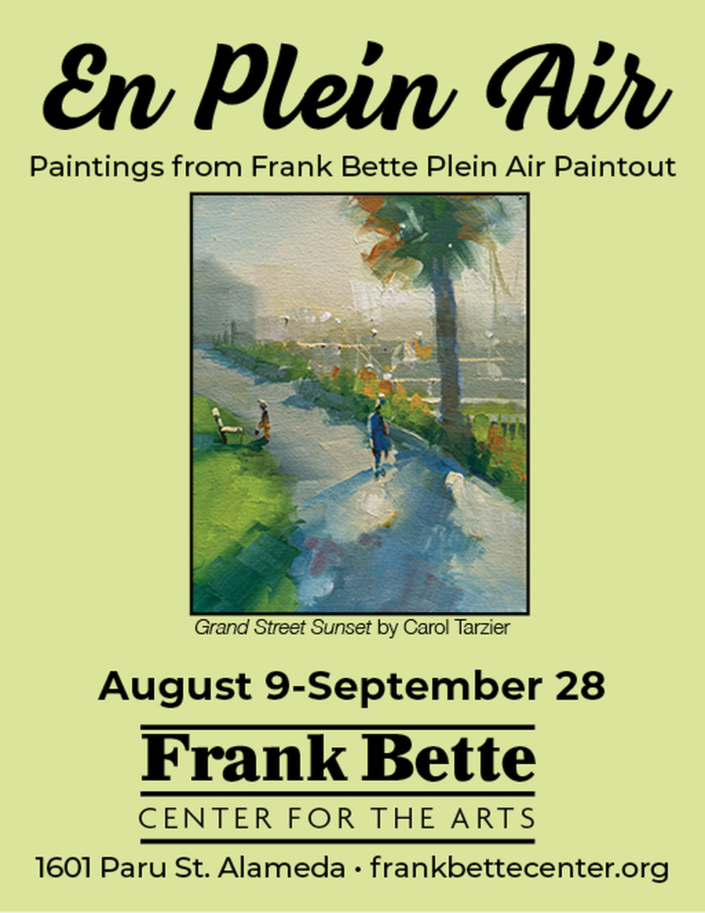 Frank Bette Center For the Arts Discover the Magic of En Plein Air at Frank Bette Center for the Arts promotion flier on Digifli com