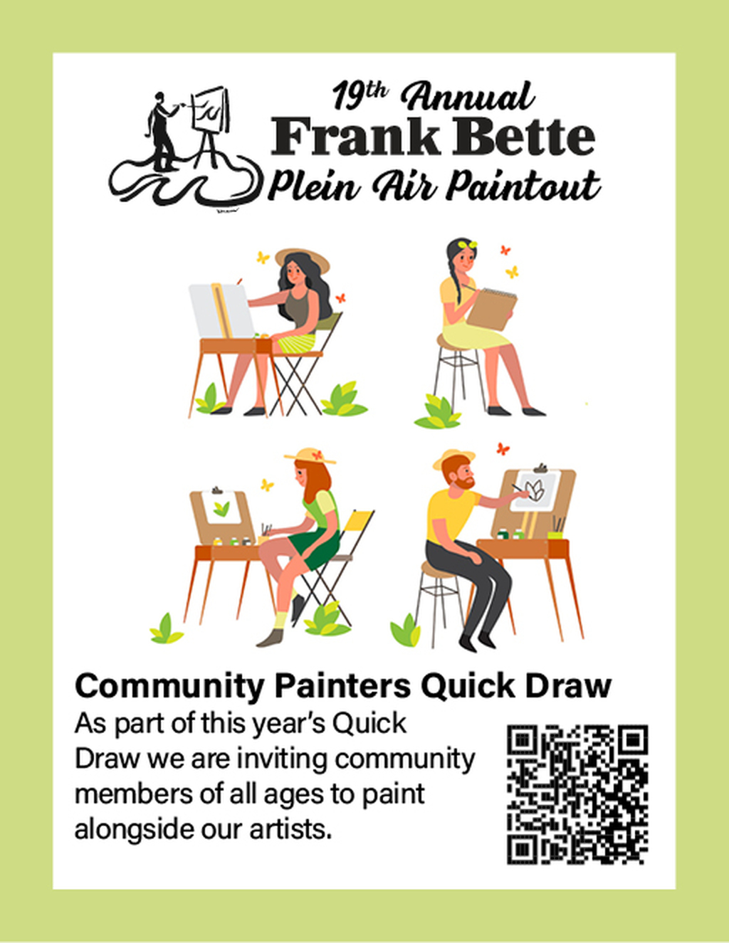 Frank Bette Center For the Arts Unleash Your Inner Picasso at the   19th Annual Frank Bette Plein Air Paintout   promotion flier on Digifli com