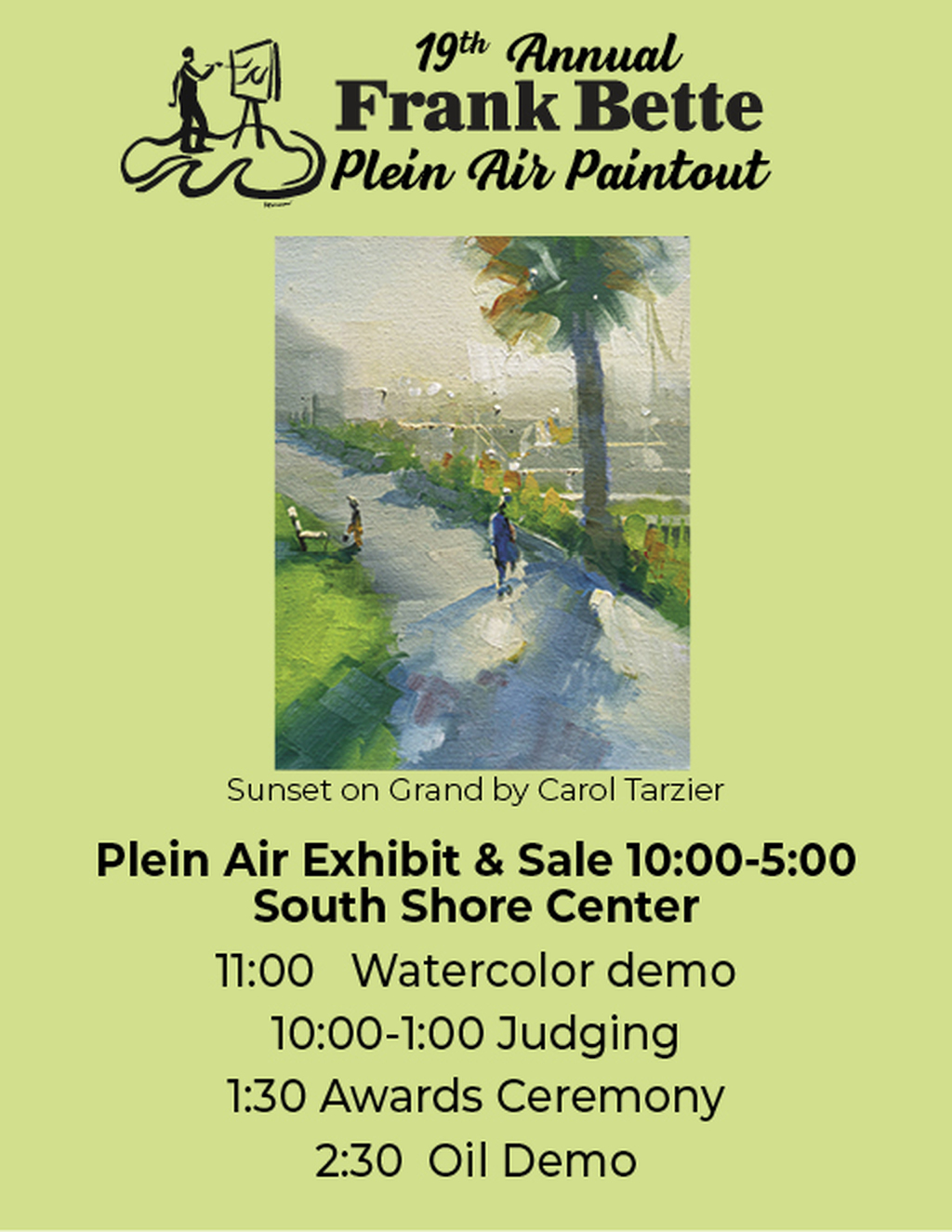 Frank Bette Center For the Arts Get Ready for the 19th Annual Frank Bette Plein Air Paintout  promotion flier on Digifli com