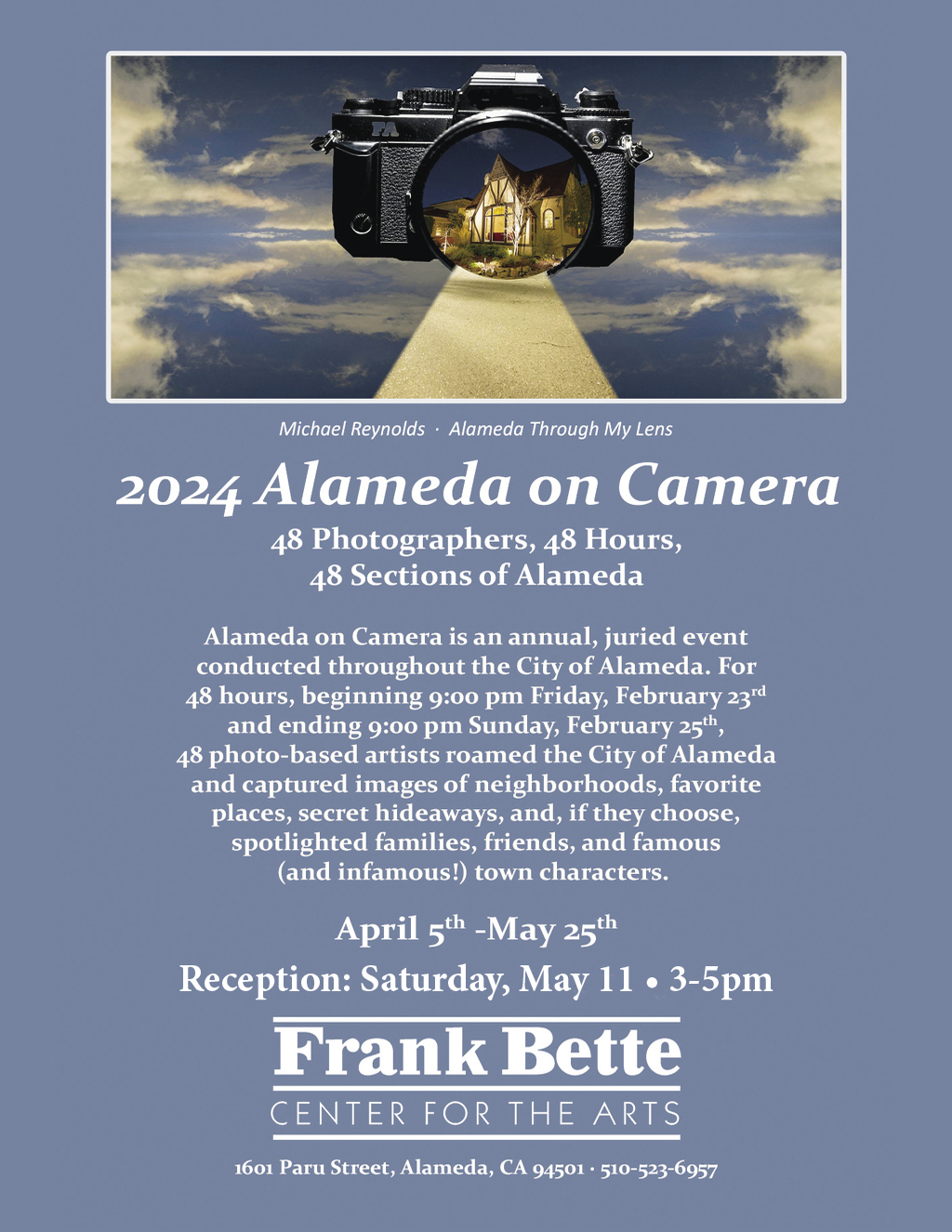 Frank Bette Center For the Arts Alameda on Camera  Capturing the City in a Unique Way promotion flier on Digifli com