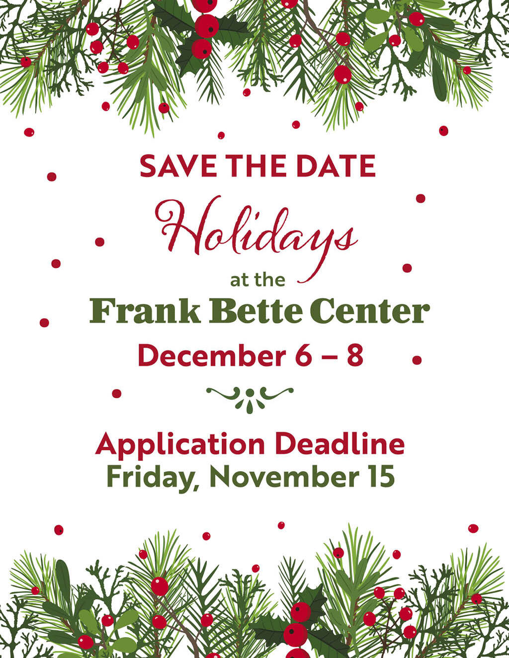 Frank Bette Center For the Arts Get Festive  Celebrate the Holidays at the Frank Bette Center  Alameda  promotion flier on Digifli com