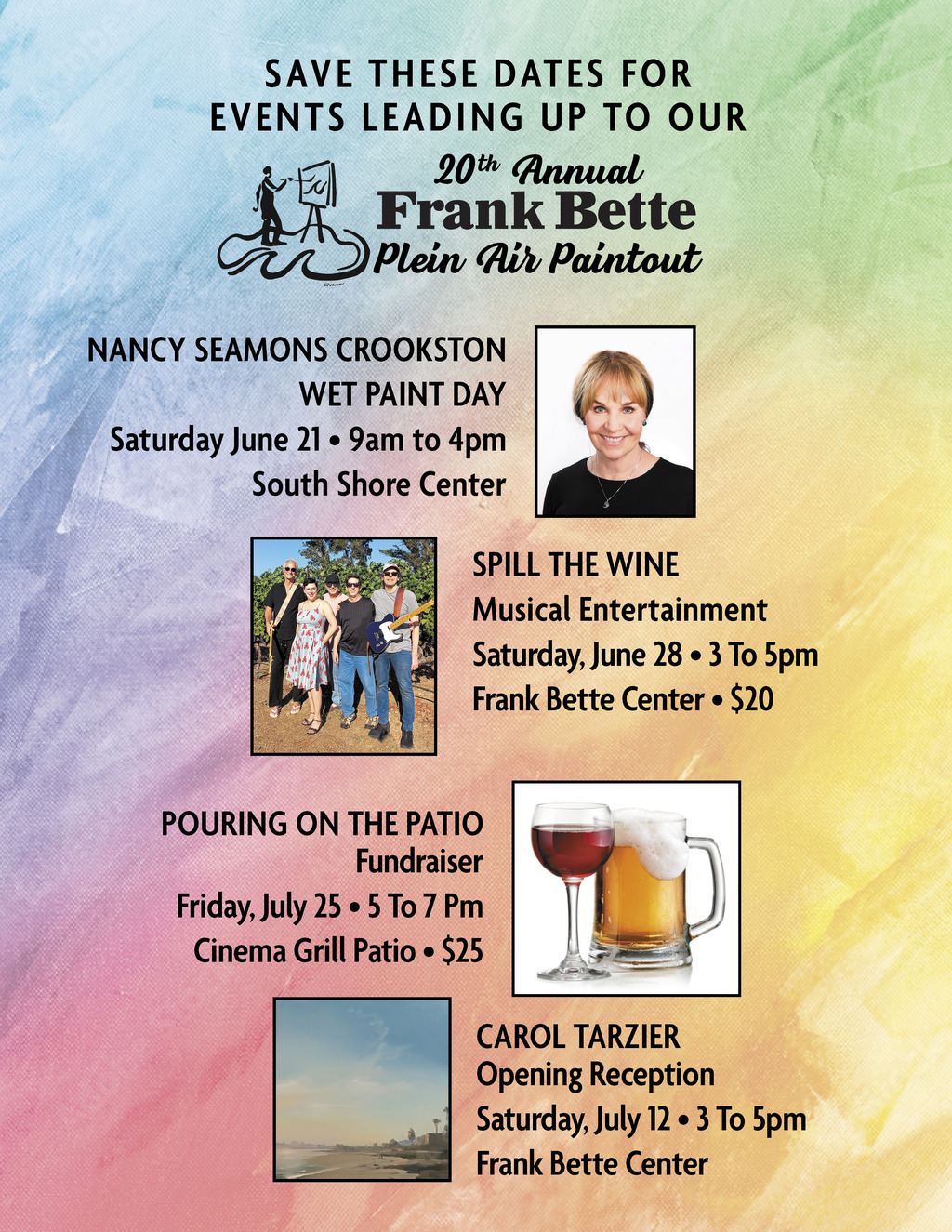 Frank Bette Center For the Arts Catch Some Colorful Vibes at the Frank Bette Center in Alameda  promotion flier on Digifli com