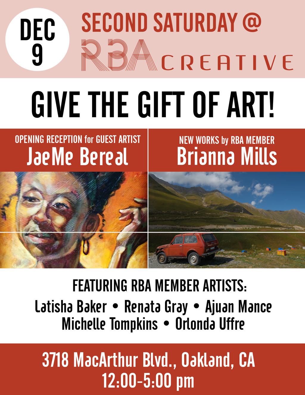 RBA Creative RBA Creative Presents the Gift of Art promotion flier on Digifli com