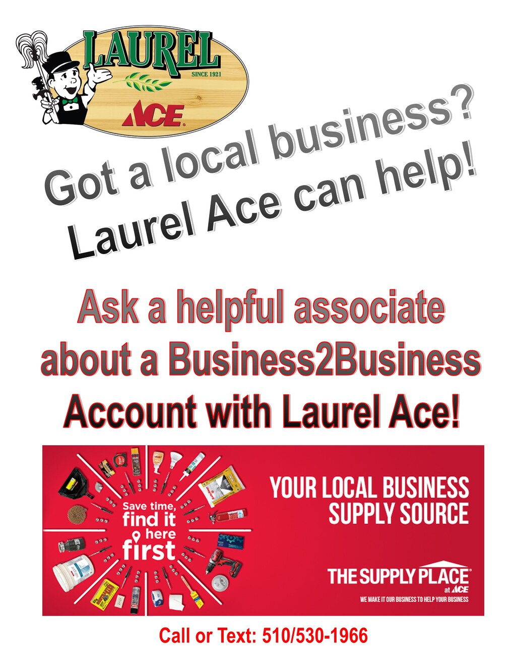 Laurel Ace Hardware Unlock Your Business Potential at Laurel Ace Hardware in Oakland  CA  promotion flier on Digifli com