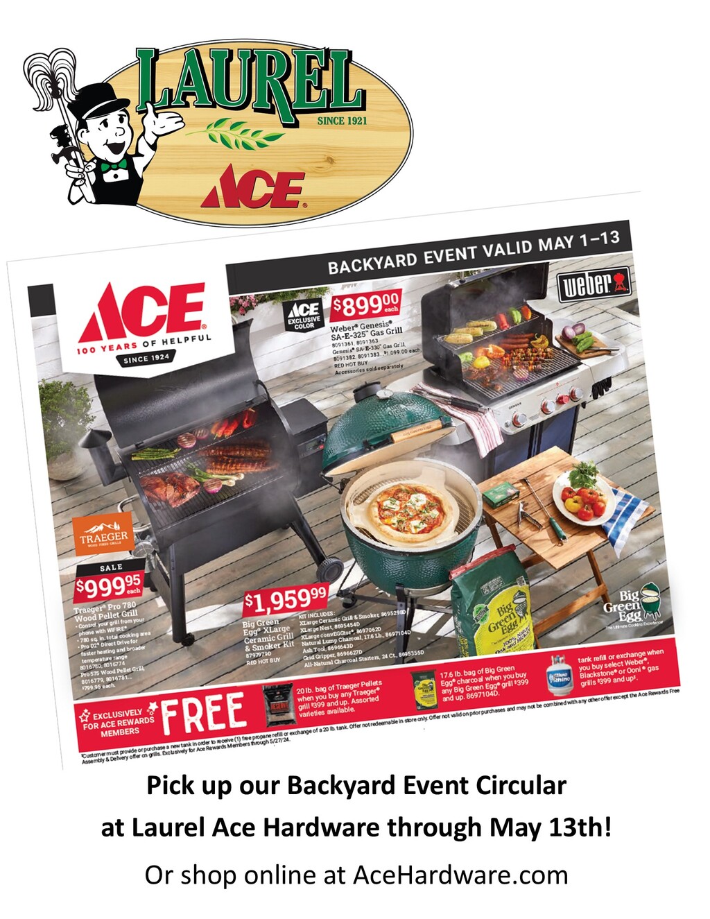 Laurel Ace Hardware Ace Hardware s Big Backyard Event promotion flier on Digifli com