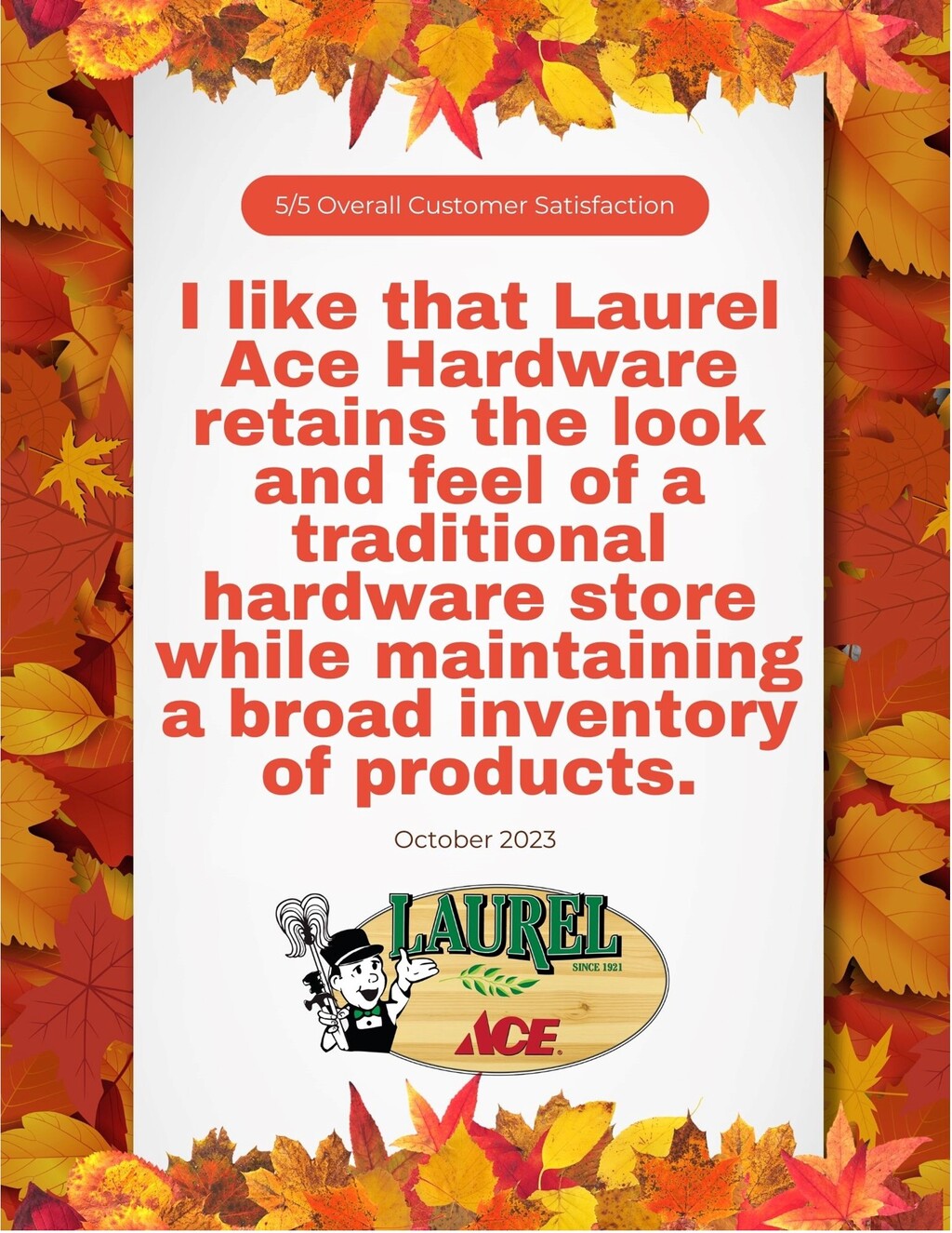 Laurel Ace Hardware Laurel Ace Hardware     Where Service and Quality Meet promotion flier on Digifli com