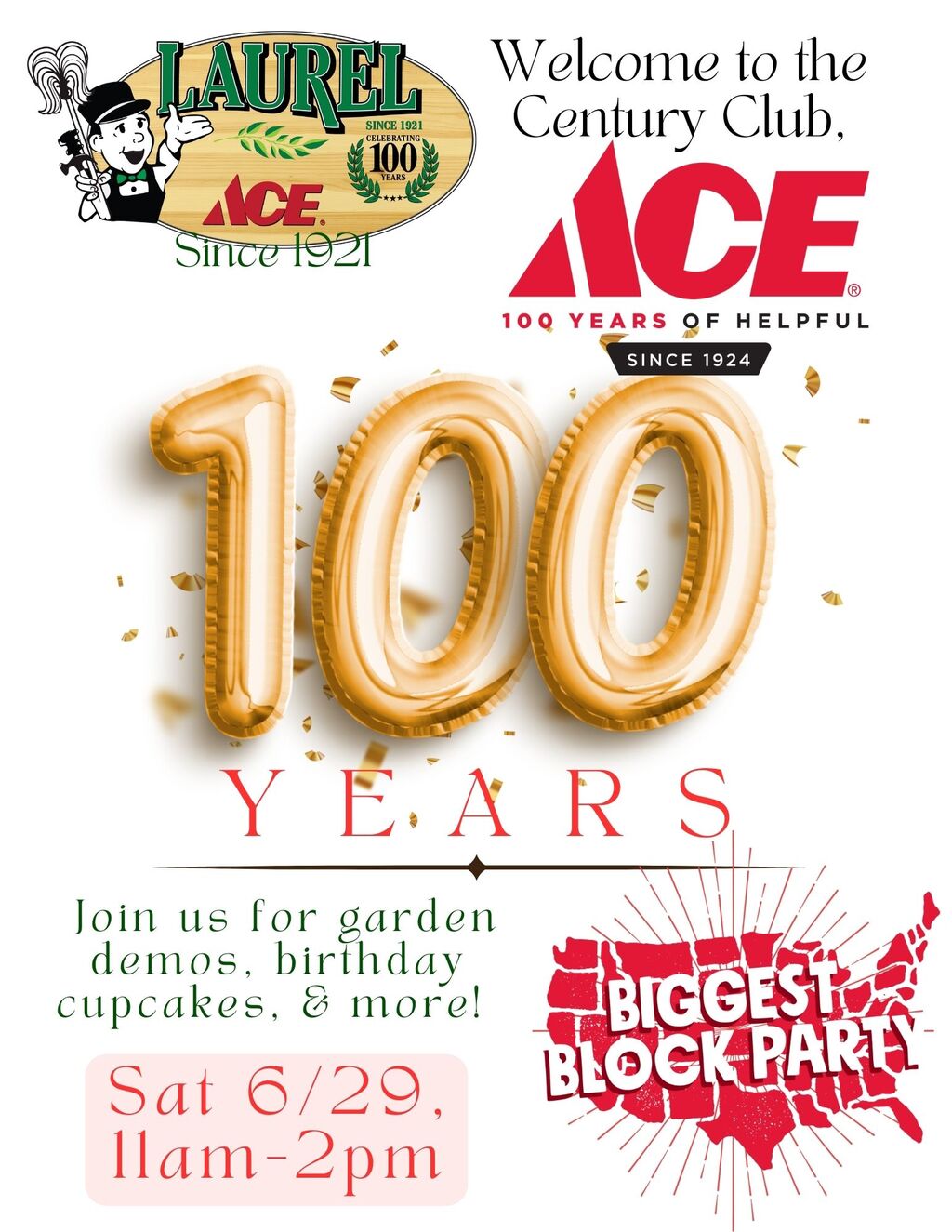 Laurel Ace Hardware Join the Celebration  Laurel Ace Hardware Turns 100  promotion flier on Digifli com