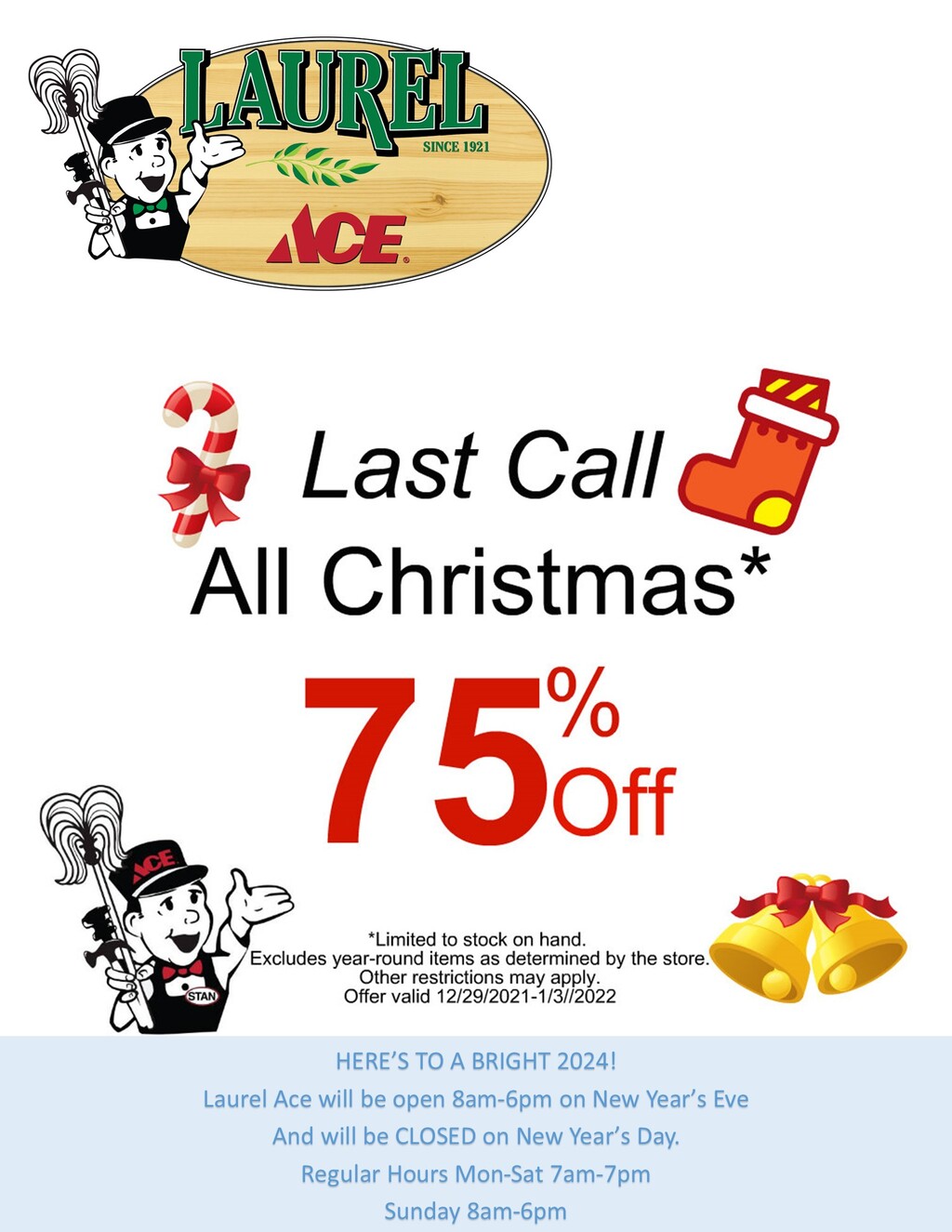 Laurel Ace Hardware Laurel Ace Hardware Celebrates the Holidays  promotion flier on Digifli com