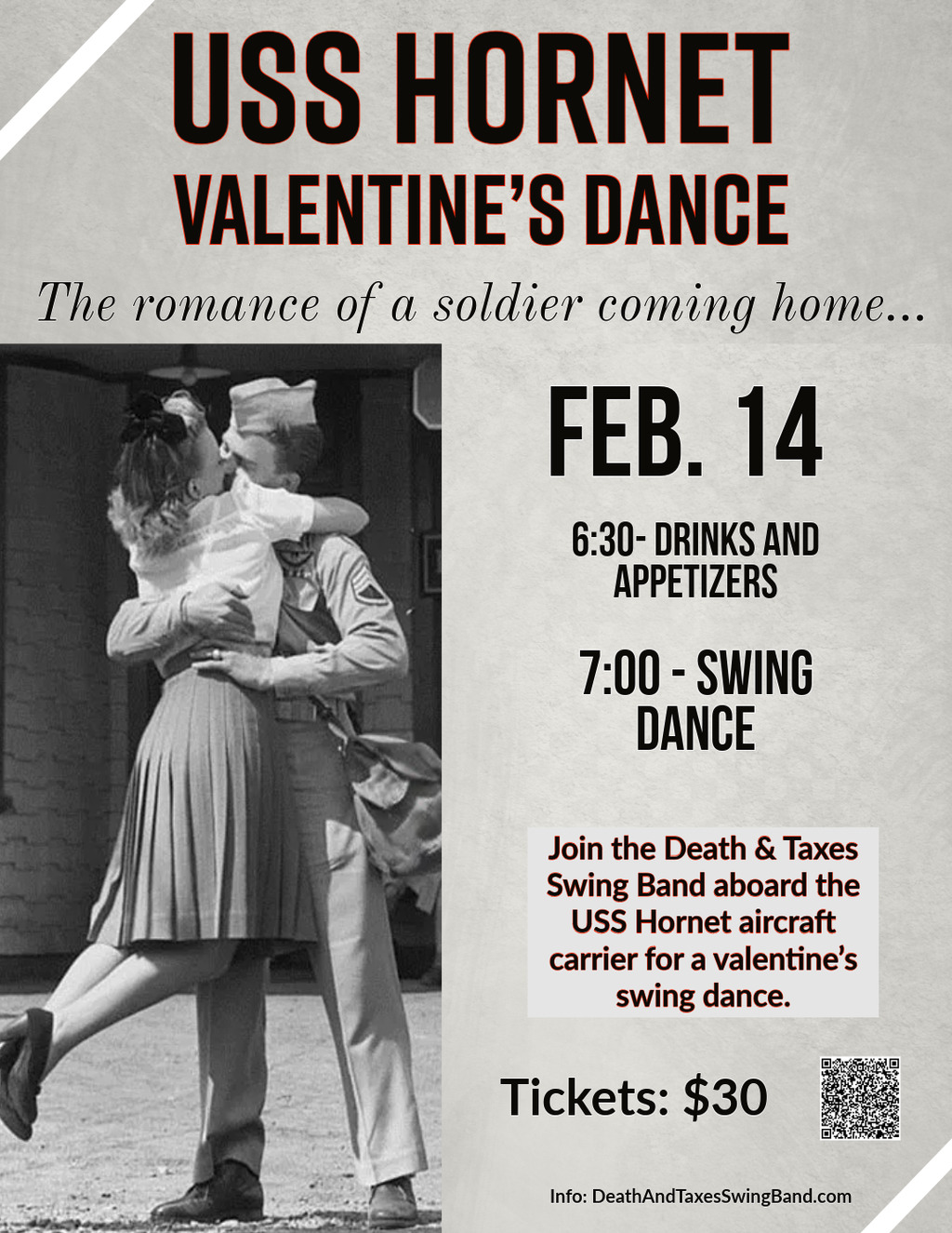 USS HORNET USS Hornet  Valentine s Dance  Alameda  Event Details promotion flier on Digifli com