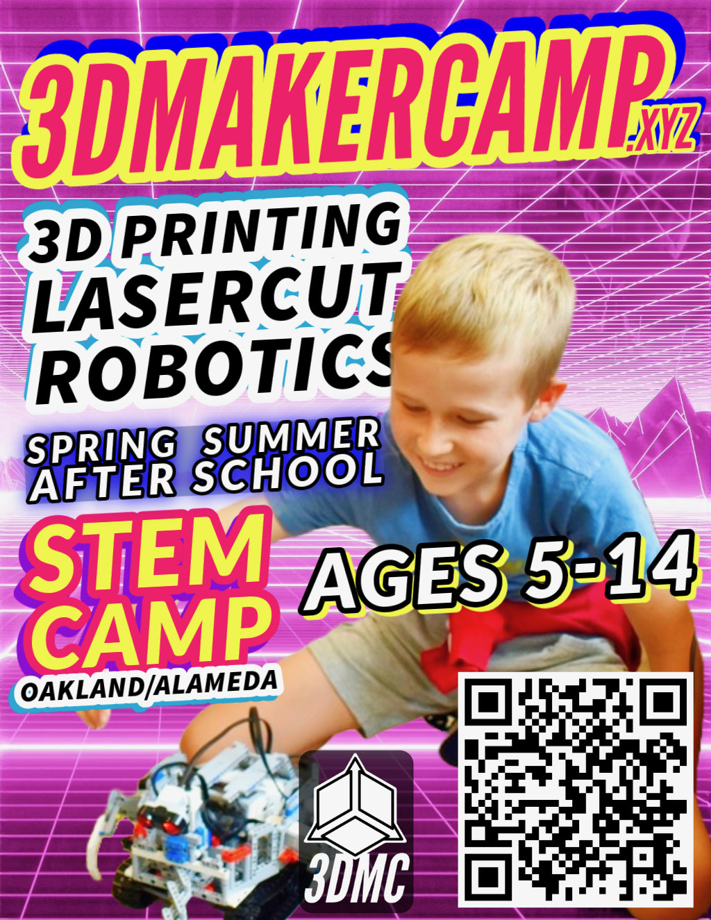 Digifli Community Bulletin Boards Unleash Creativity at 3DMakerCamp in Alameda  promotion flier on Digifli com