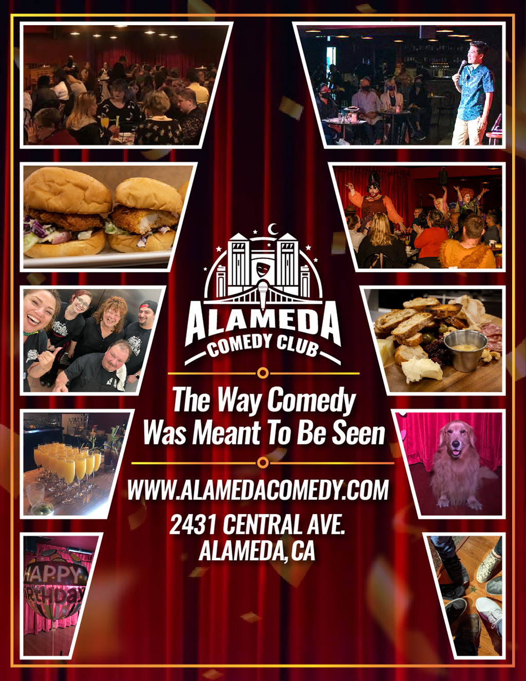 Alameda Comedy Club Seeing Stand Up Comedy  The Way It Was Meant To Be  promotion flier on Digifli com