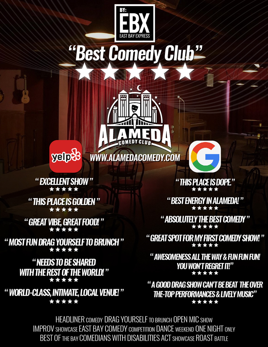 Alameda Comedy Club Your Weekend Just Got Funnier with Alameda Comedy Club  promotion flier on Digifli com