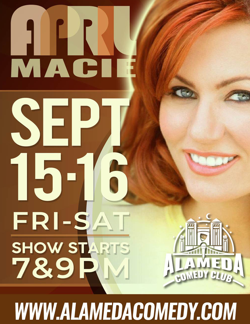 Alameda Comedy Club Come to the Maci Comedy Show at Alameda Comedy Club  promotion flier on Digifli com