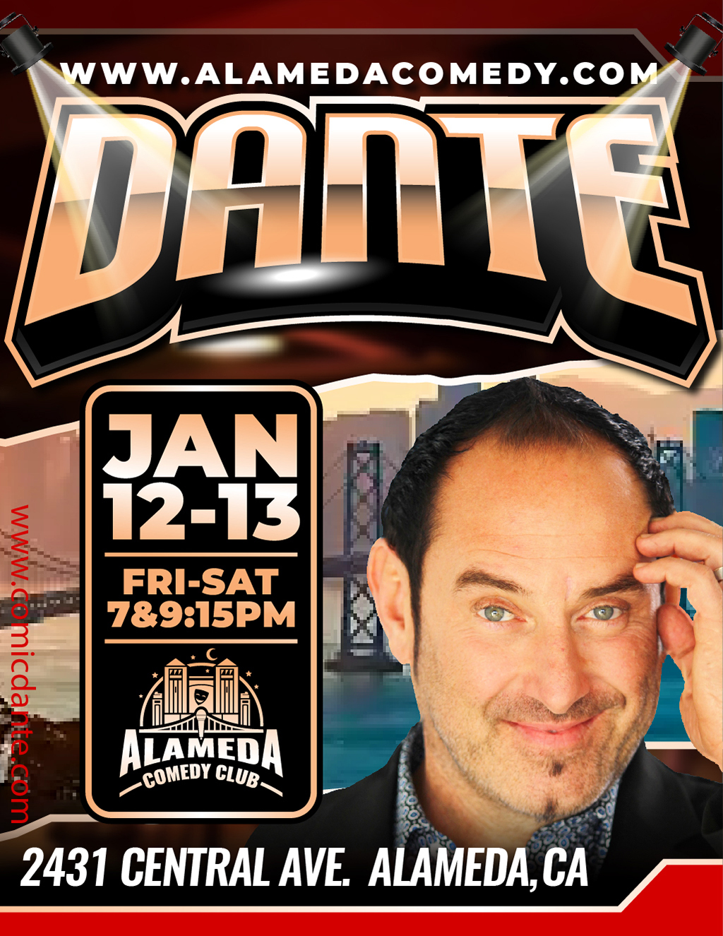 Alameda Comedy Club Join Us This Weekend at Alameda Comedy Club  JAN 12 13 FRI SAT 7 9 15PM promotion flier on Digifli com