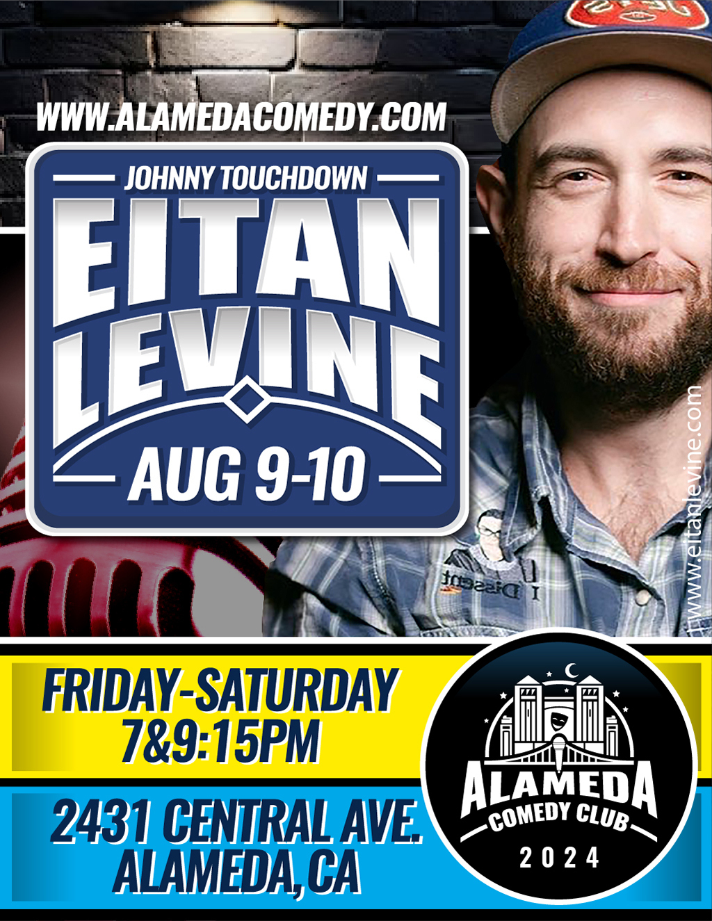 Alameda Comedy Club Laugh Out Loud at Alameda Comedy Club  Eitan Levine s Hilarious Weekend Bash  promotion flier on Digifli com