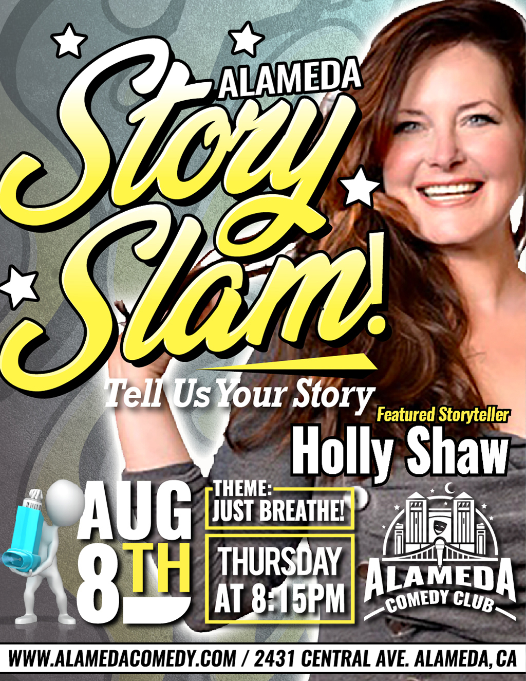 Alameda Comedy Club Alameda Story Slam  Get Ready to Share Your Tales  promotion flier on Digifli com