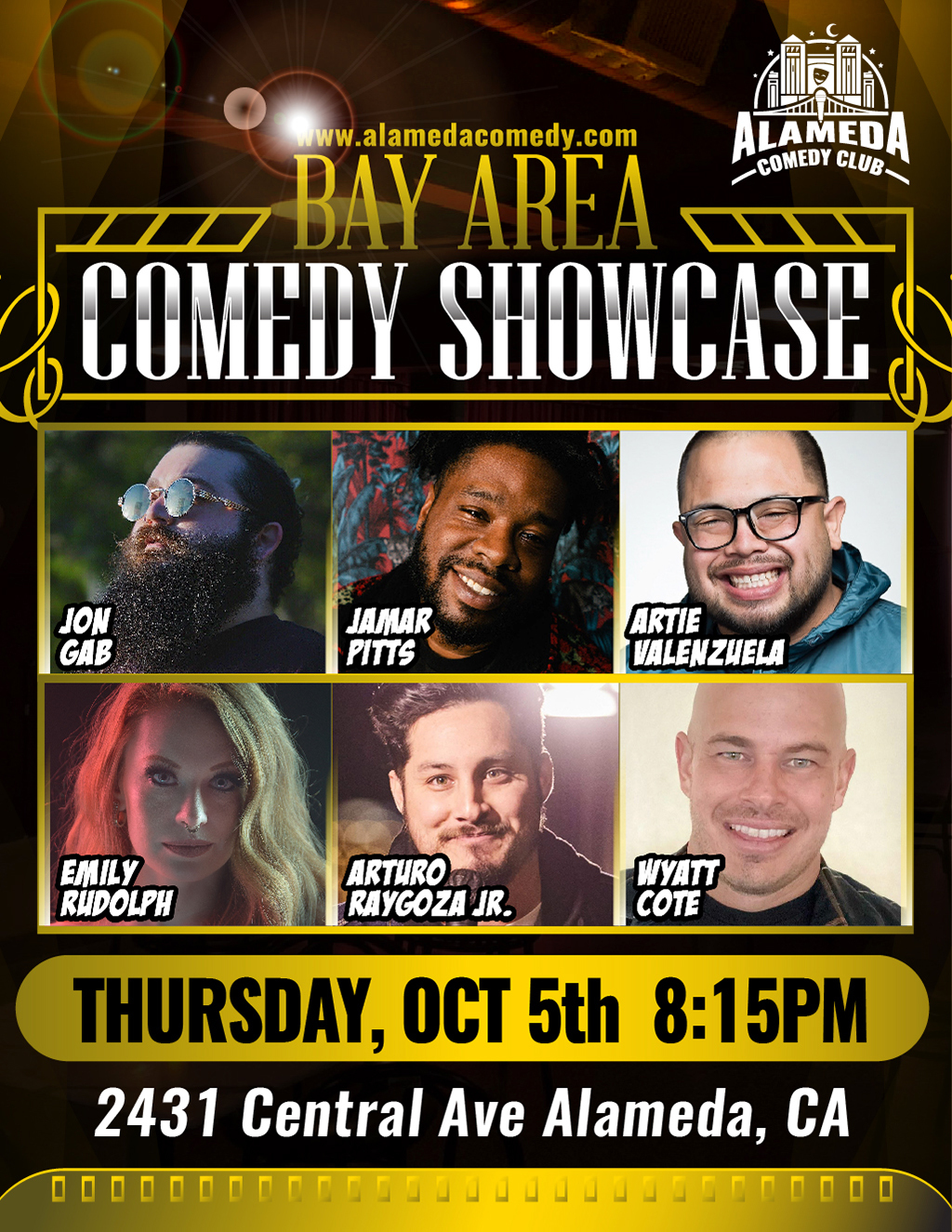 Alameda Comedy Club Laugh it up with Bay Area s finest at the Comedy Showcase  promotion flier on Digifli com