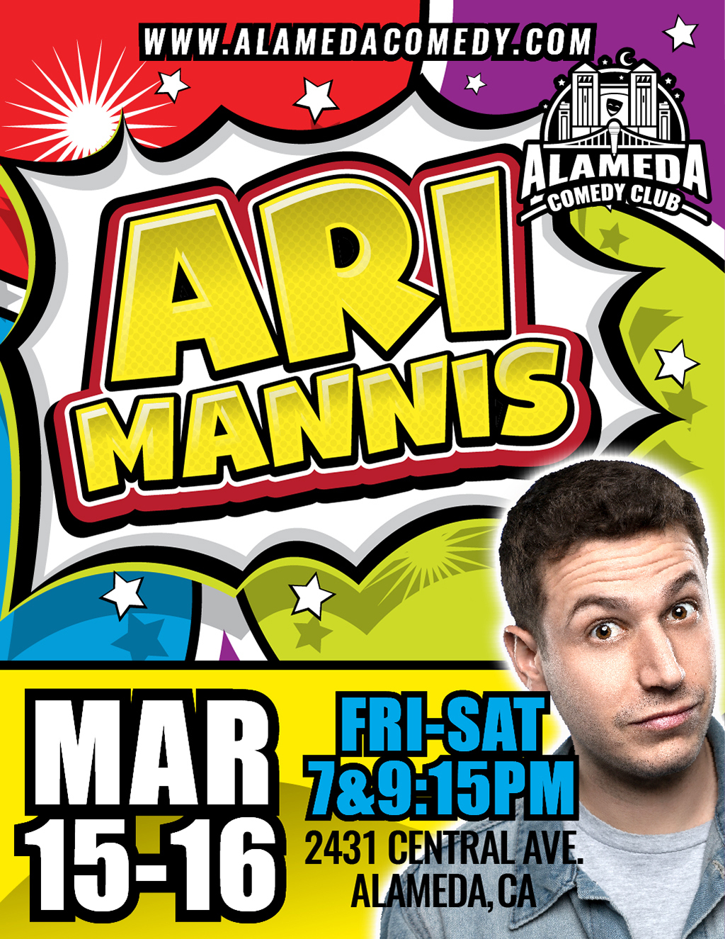 Alameda Comedy Club Join Us at Club Mar for a Night of Laughter  promotion flier on Digifli com