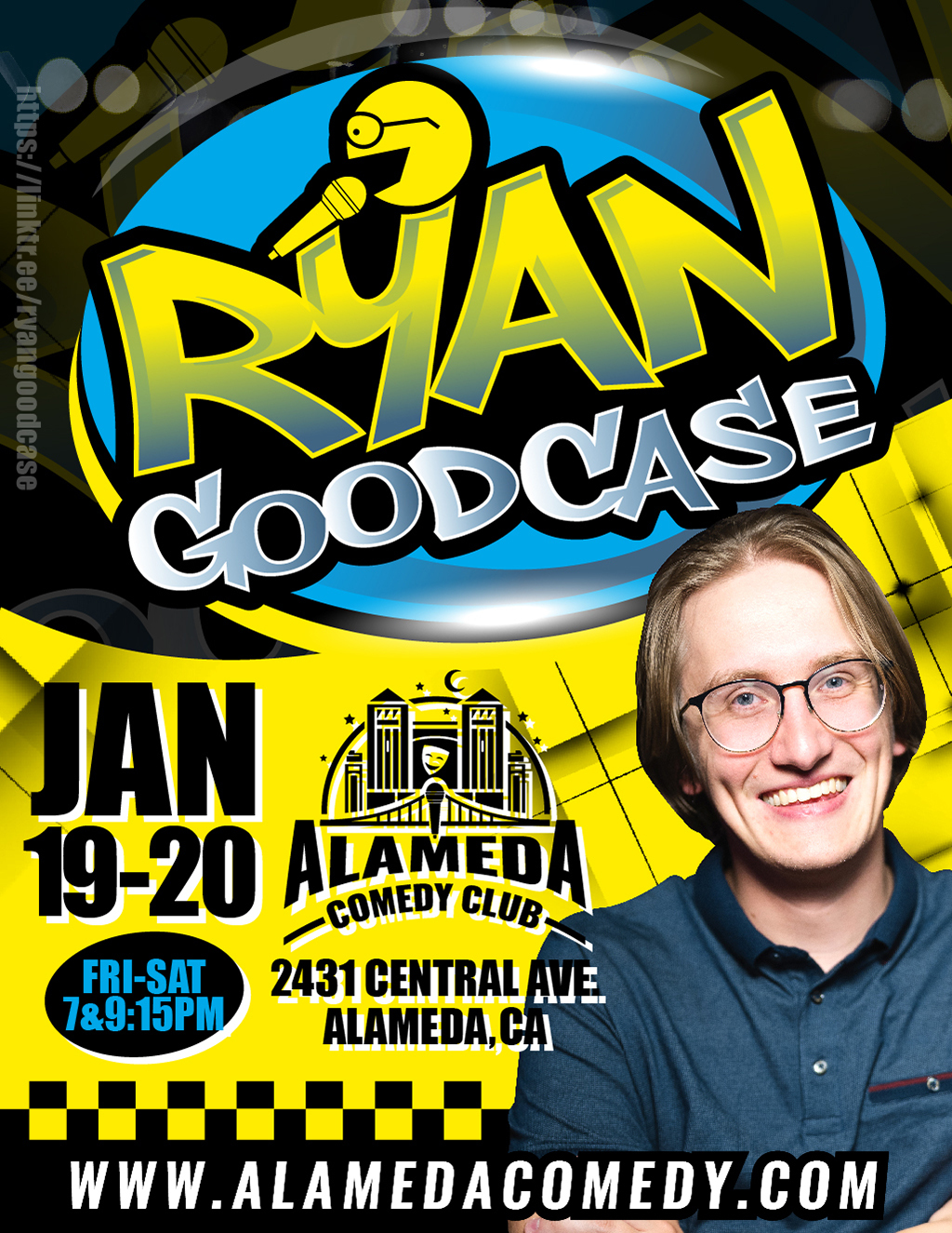 Alameda Comedy Club JAN 19 20 COMEDY CLUB AT ALAMEDA  CA promotion flier on Digifli com