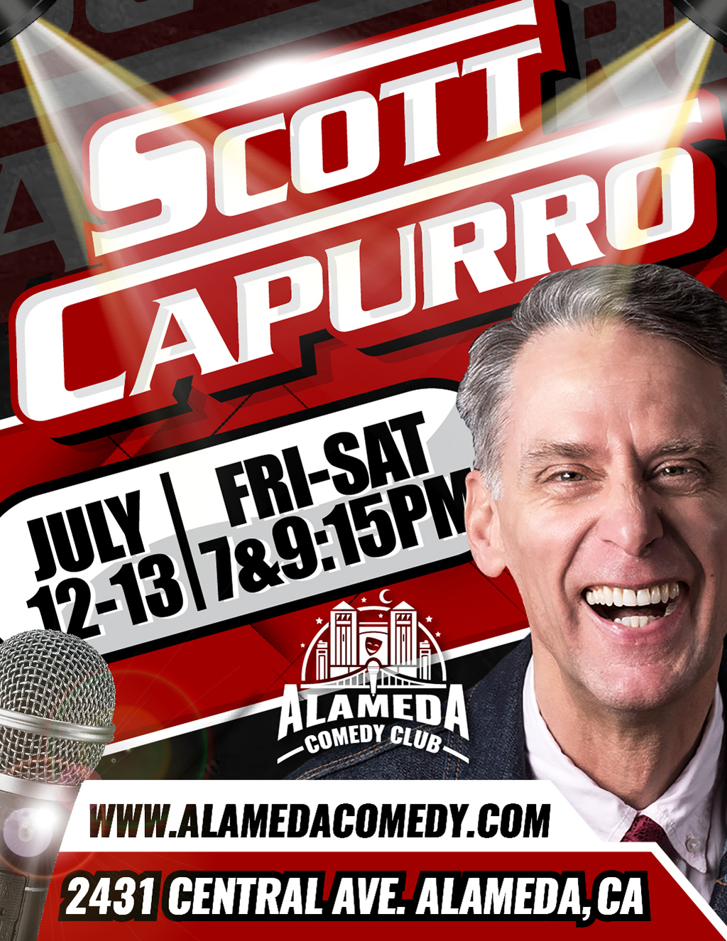 Alameda Comedy Club Get Ready to Laugh  Scott Capurro Live at Alameda Comedy Club  promotion flier on Digifli com