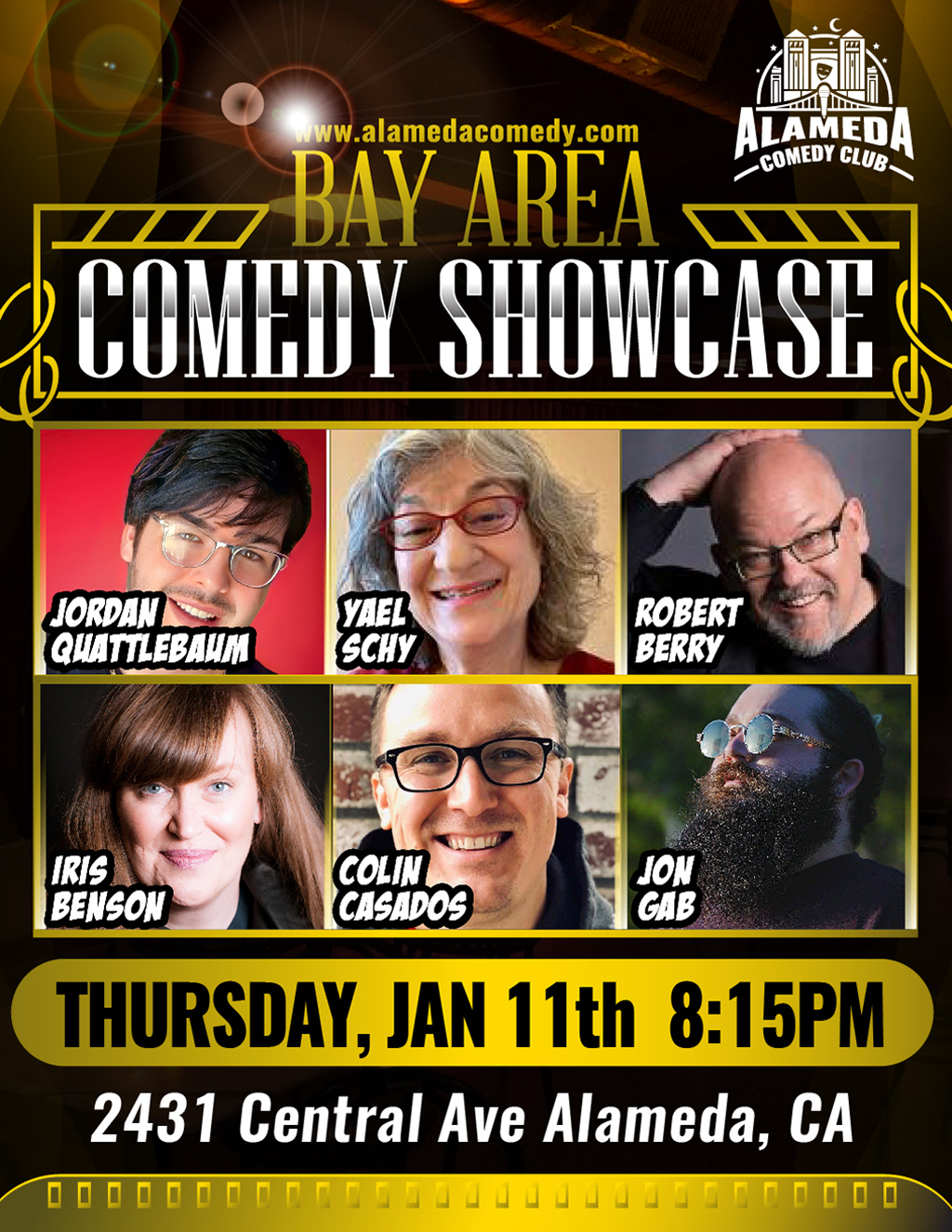 Alameda Comedy Club Join Us for the Bay Area Comedy Showcase at Alameda Comedy Club  promotion flier on Digifli com