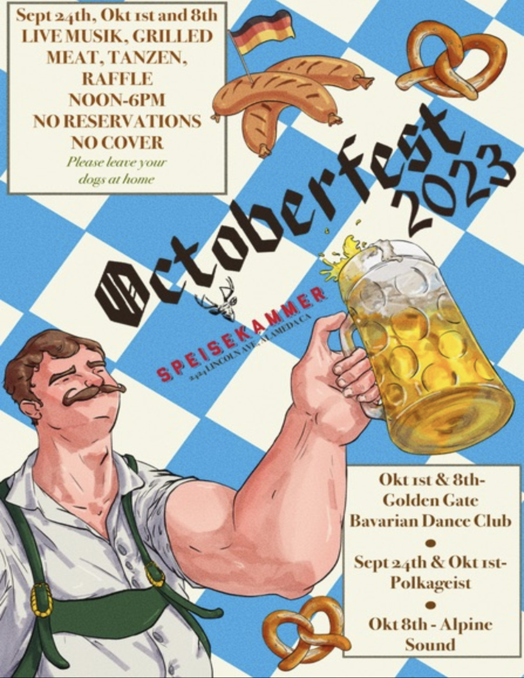 Speisekammer Two Days of Bavarian Dance   Grill Party at Speisekammer promotion flier on Digifli com