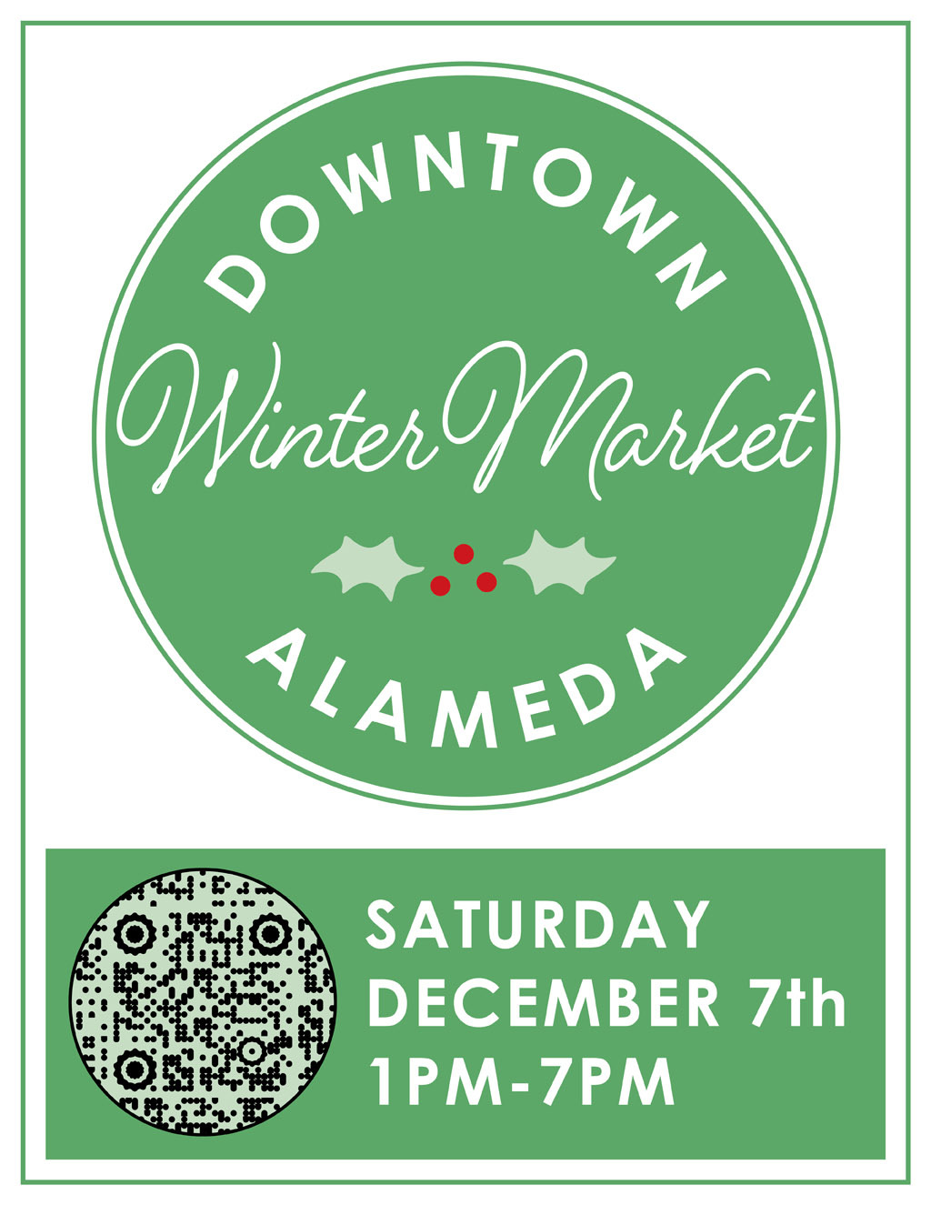 Downtown Alameda Business Association Winter Wonderland Awaits  Discover the Downtown Winter Market in Alameda  promotion flier on Digifli com