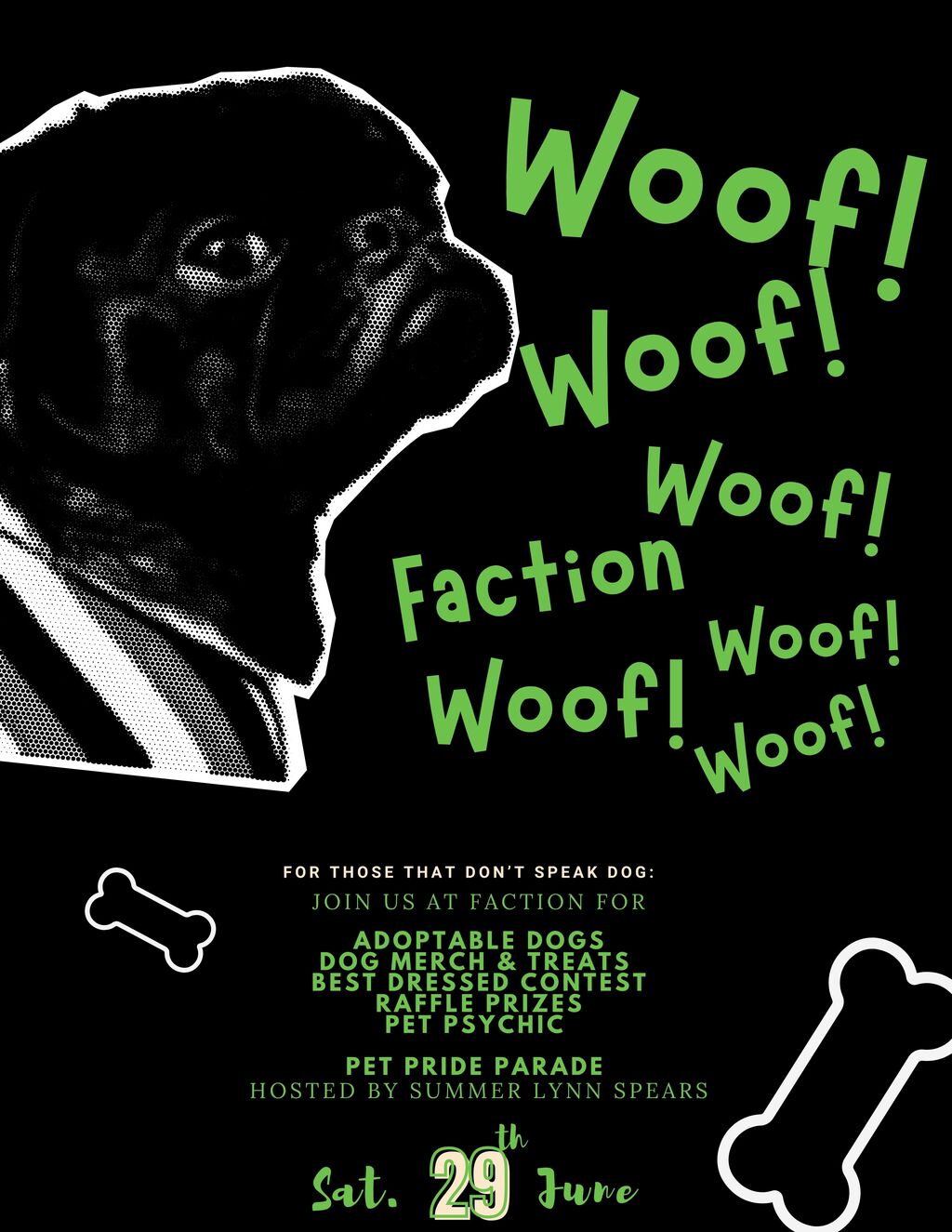 Faction Brewing Join the Ultimate Doggie Extravaganza at Faction Brewing  promotion flier on Digifli com