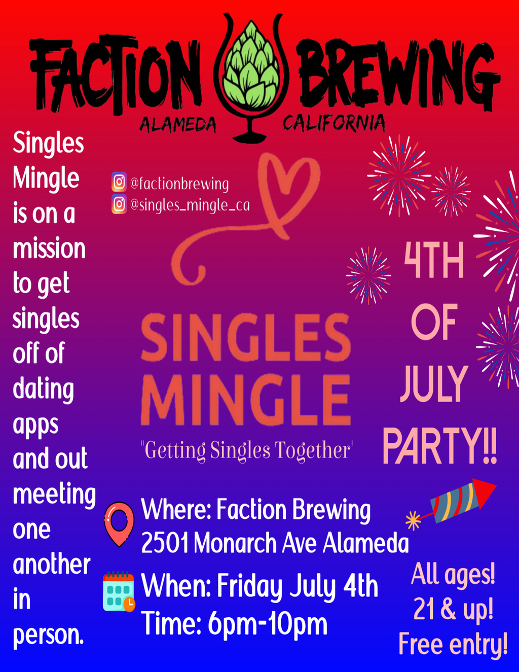 Faction Brewing Faction Brewing  Alameda promotion flier on Digifli com