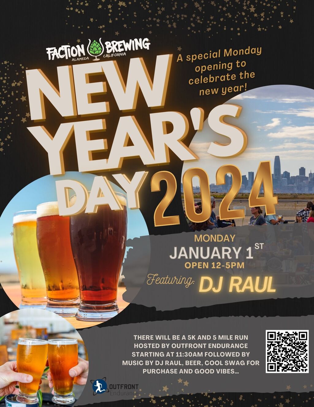 Faction Brewing Faction Brewing celebrates New Year s  promotion flier on Digifli com