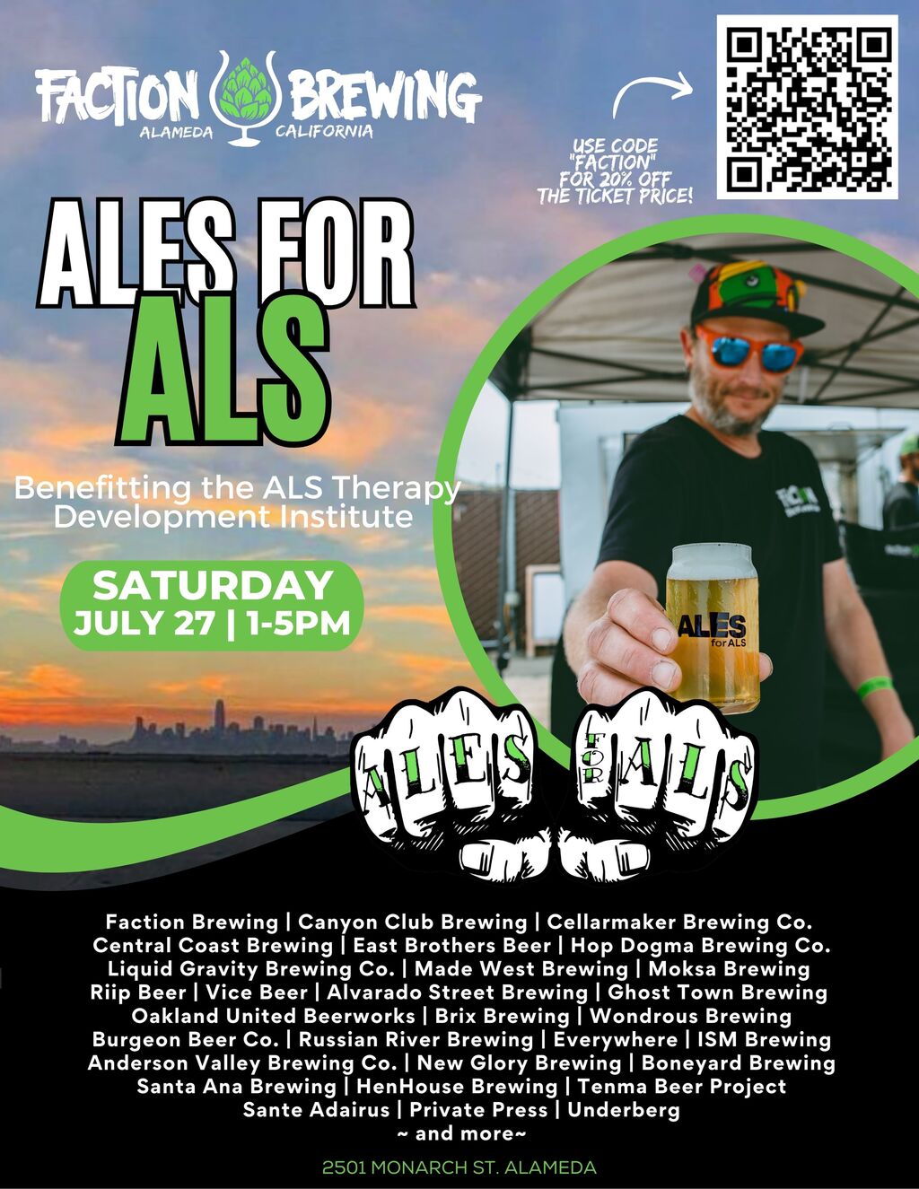 Faction Brewing Ales for ALS     Beer Lovers Unite for a Cause  promotion flier on Digifli com