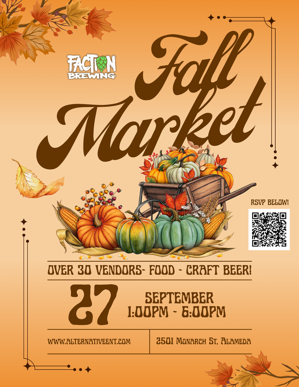 Faction Brewing Faction Brewing  Alameda promotion flier on Digifli com