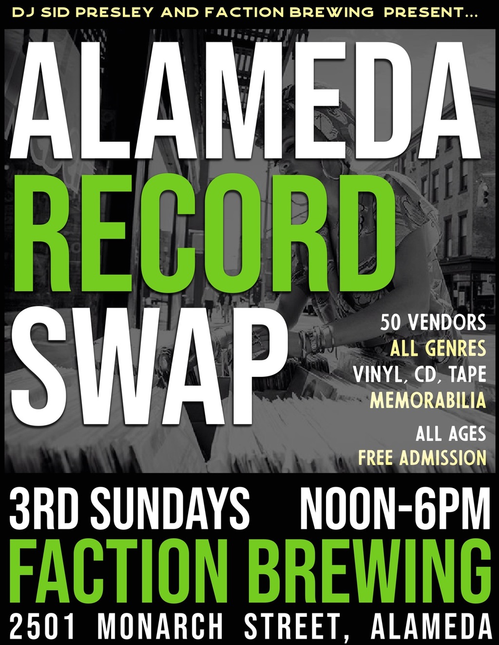 Faction Brewing Groove into Good Times at Faction Brewing in Alameda  promotion flier on Digifli com