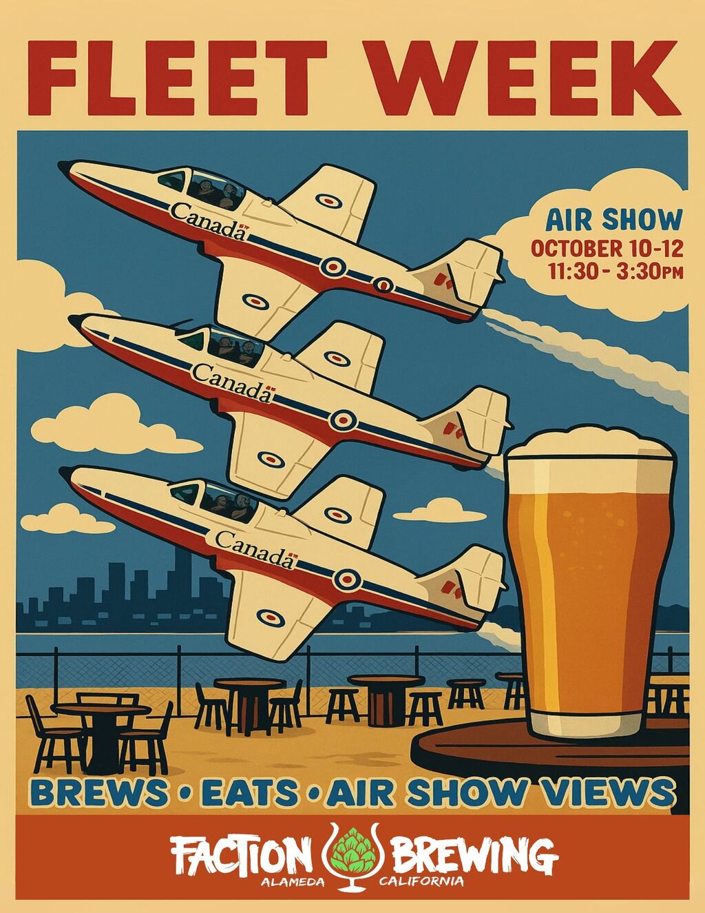 Faction Brewing Faction Brewing in Alameda promotion flier on Digifli com