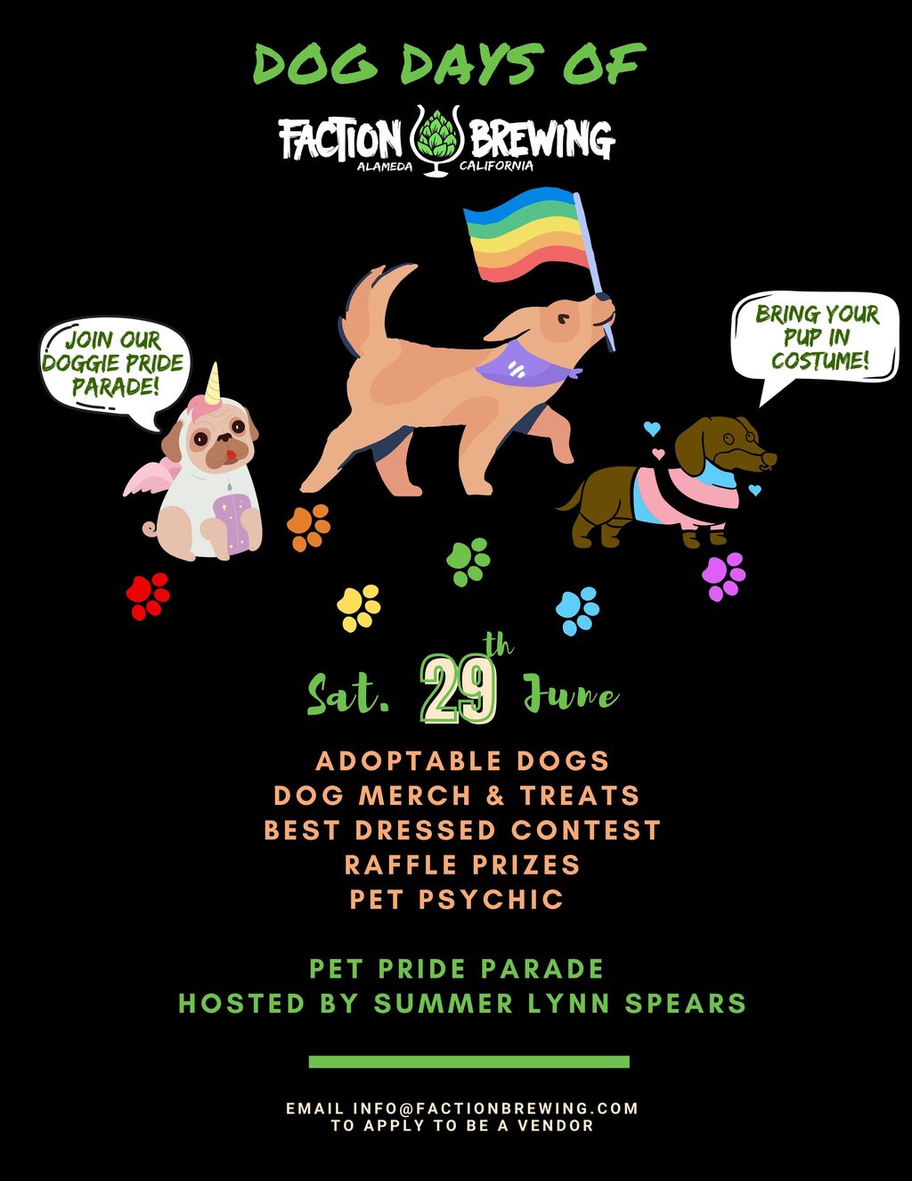 Faction Brewing Join the Pet Pride Parade at Faction Brewing  promotion flier on Digifli com