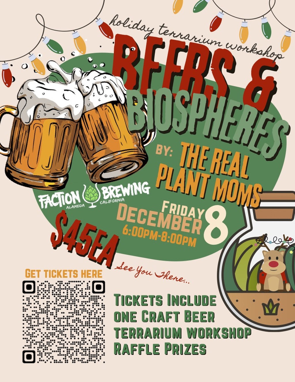 Faction Brewing Join The Brewing Plant Moms for a Holiday Terrarium Workshop  promotion flier on Digifli com