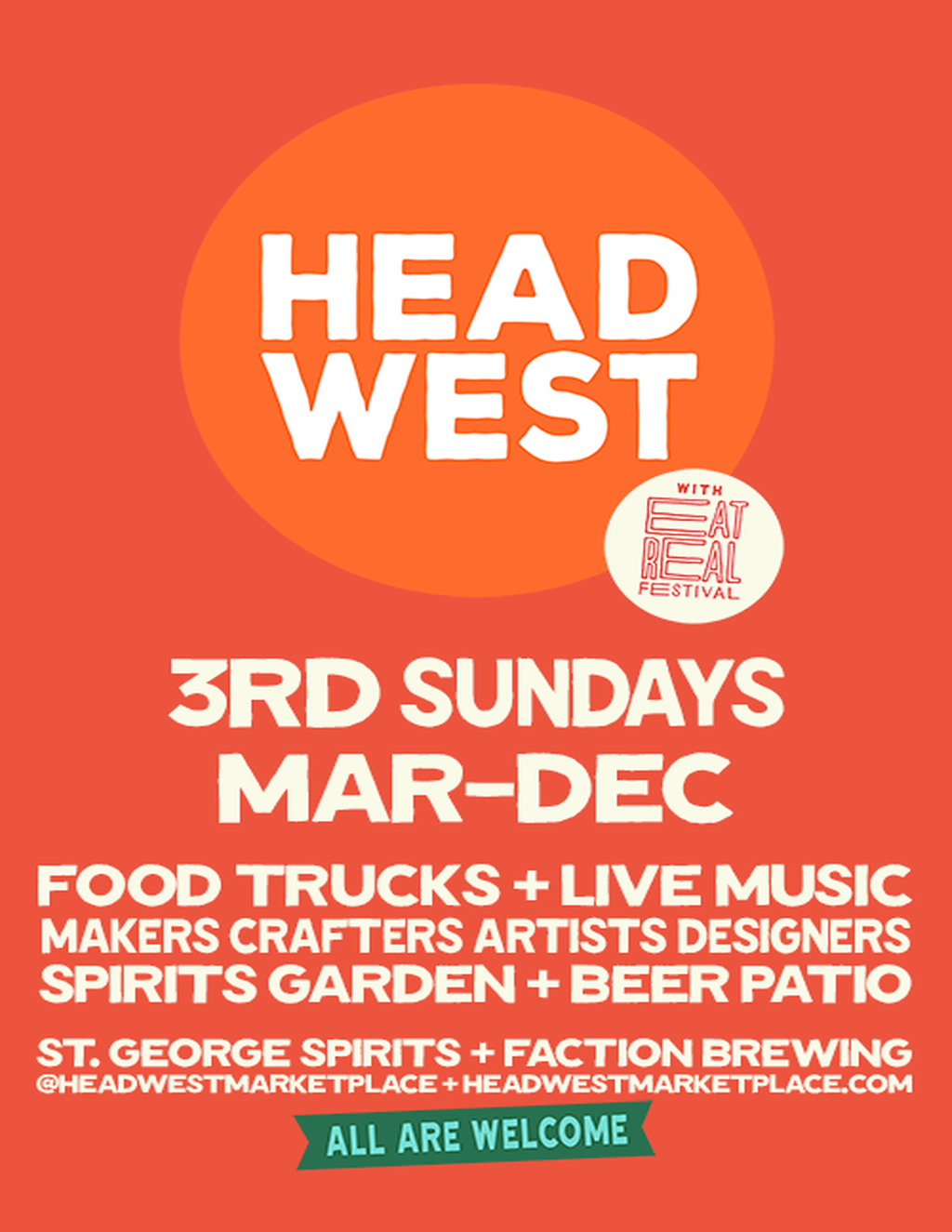 Faction Brewing Head West with Festival 3rd Sundays Mar Dec promotion flier on Digifli com