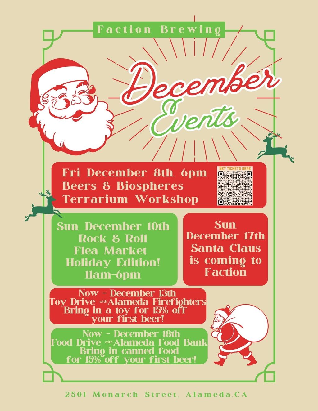 Faction Brewing Join Faction Brewing for December Events  promotion flier on Digifli com