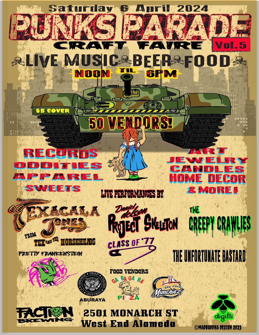 Faction Brewing Come Join Us at the 5th Annual CRAFT FAIRE Vol 5 on Saturday  April 6th  2024 promotion flier on Digifli com