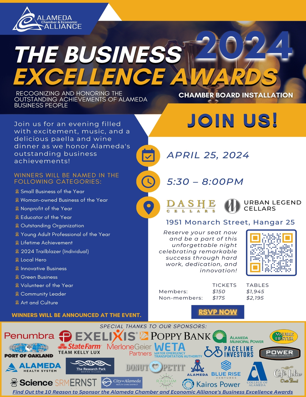Alameda Chamber Of Commerce Join us for the 2024 Excellence Awards promotion flier on Digifli com
