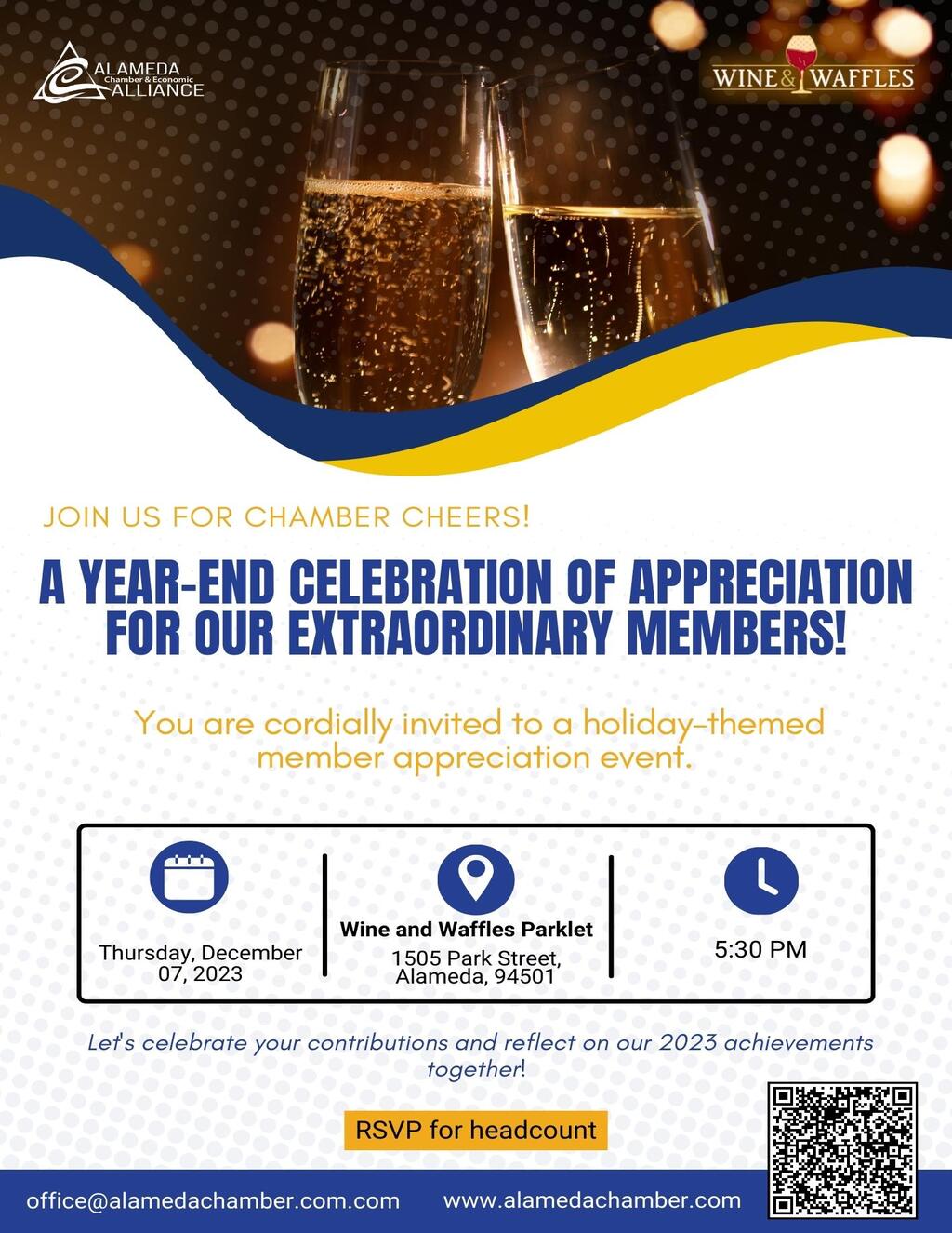 Alameda Chamber Of Commerce Join Us for Chamber Cheers  promotion flier on Digifli com