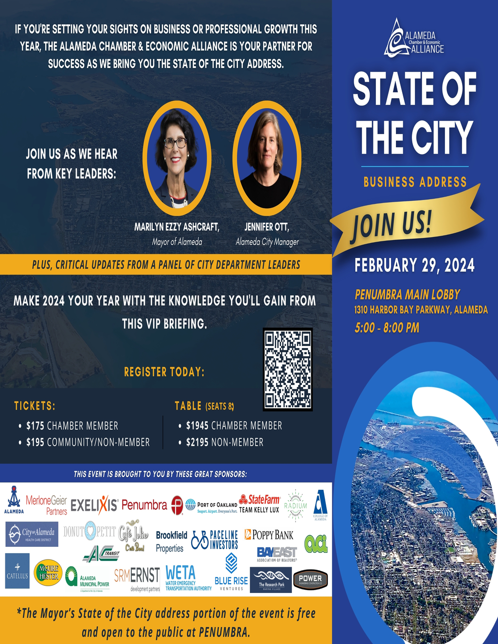 Alameda Chamber Of Commerce Join us for the State of the City Address by Alameda Chamber   Economic Alliance promotion flier on Digifli com