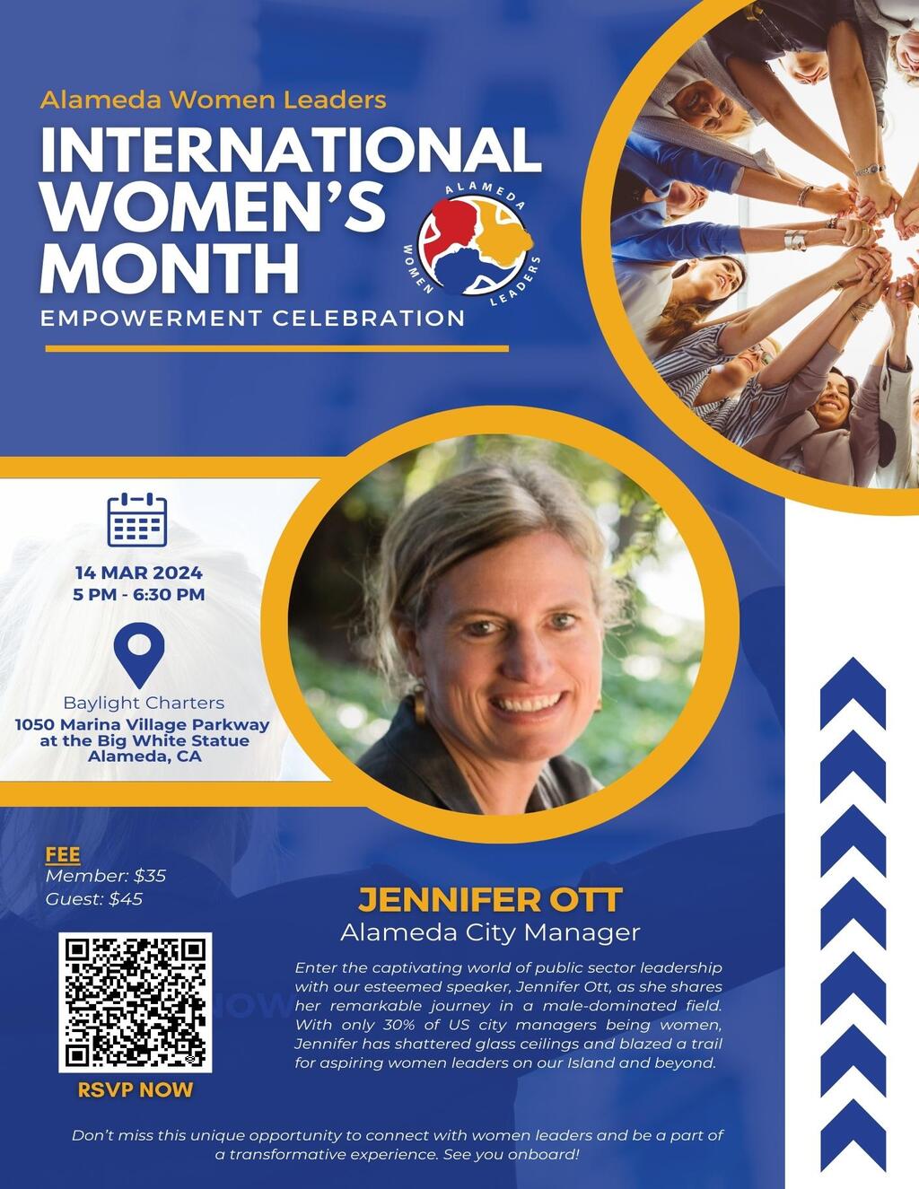 Alameda Chamber Of Commerce Unlocking the Secrets of Public Sector Leadership with Jennifer Ott promotion flier on Digifli com