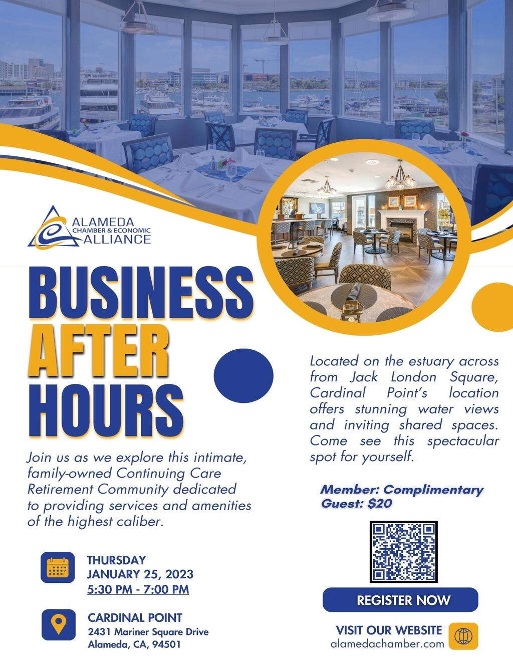 Alameda Chamber Of Commerce  Exploring Cardinal Point  ALAMEDA CHAMBER   ECONOMIC ALLIANCE BUSINESS AFTER HOURS promotion flier on Digifli com