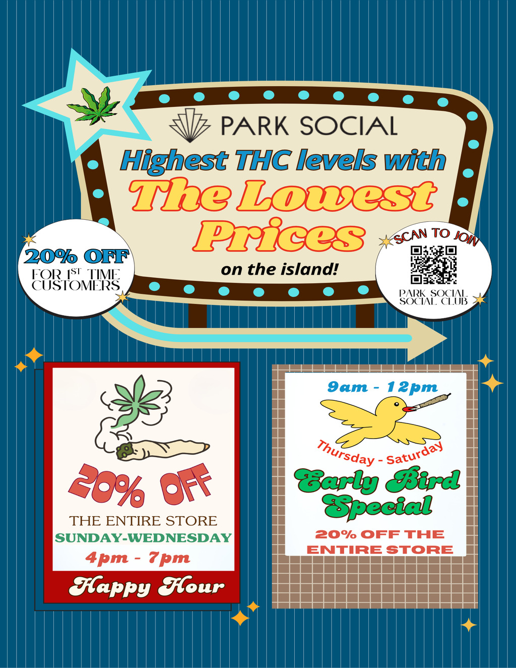 1222 Park St Park Social  Alameda promotion flier on Digifli com