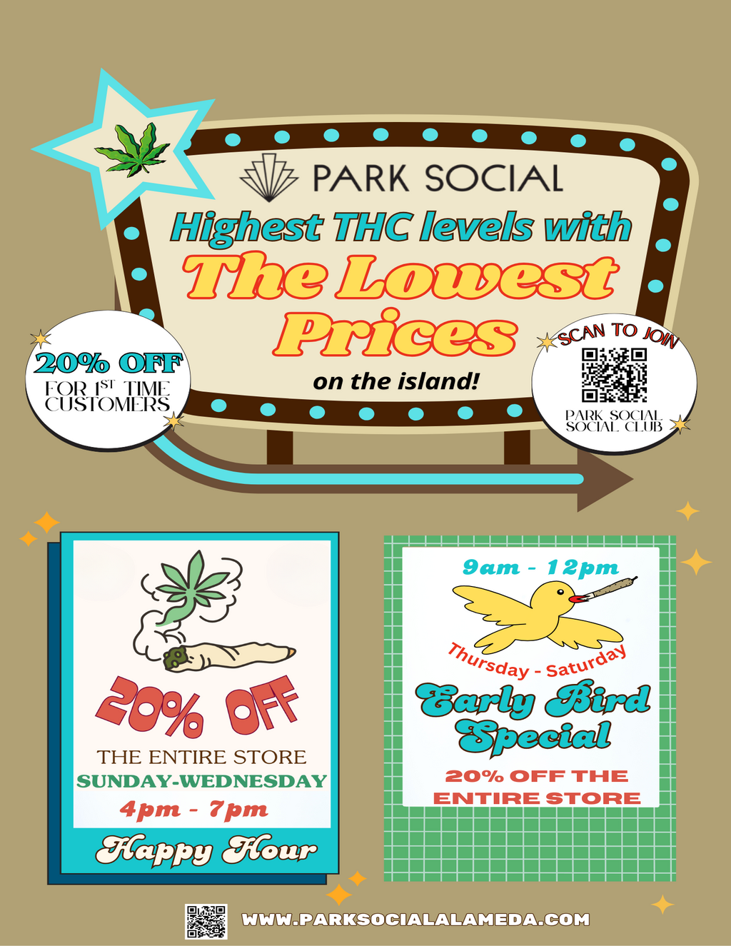 Park Social Park Social  Alameda  Discount Offers and Specials promotion flier on Digifli com