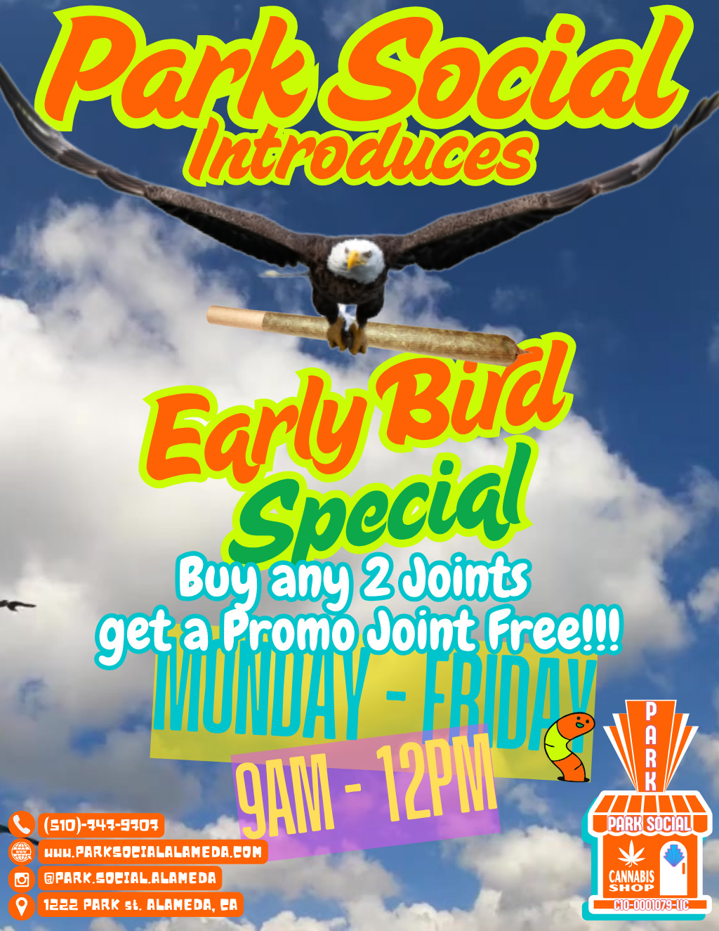 1222 Park St Park Social  Alameda promotion flier on Digifli com
