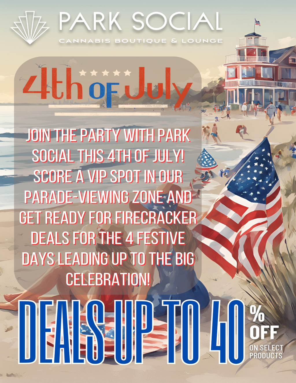 1222 Park St Celebrate the 4th of July with Park Social  promotion flier on Digifli com