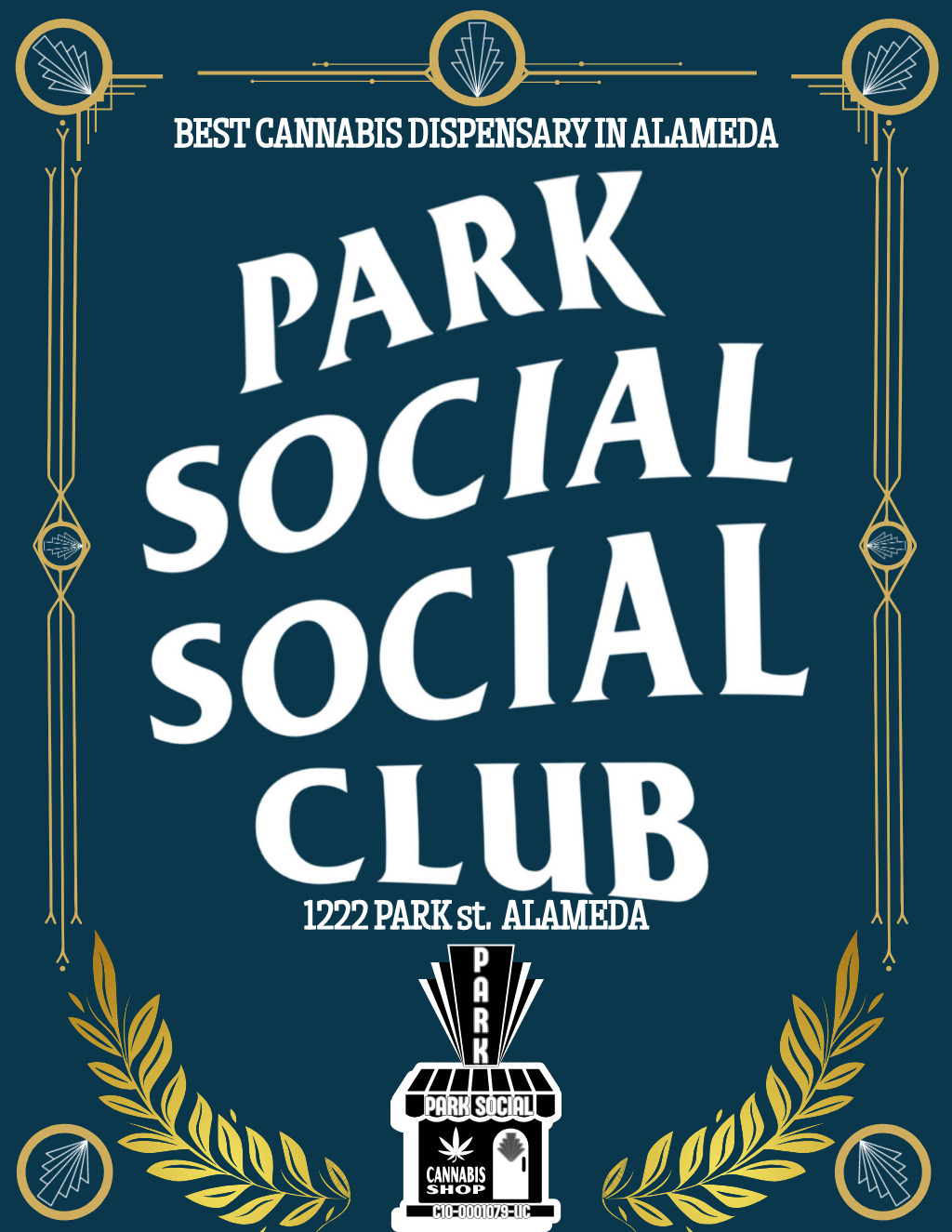 1222 Park St Park Social Social Club  Alameda promotion flier on Digifli com